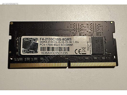 GSKILL 8GB RipjawsX DDR4 2133MHz CL15 SO-DIMM Notebook Ram