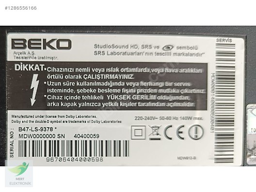 6870C-0451A, LC470EUN-PFF1, BEKO B47-LS-9378 TCON KARTI - TV Yedek