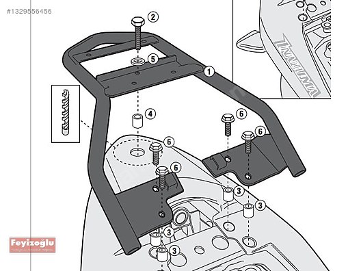 Görünüm / Suzuki İnazuma (1216) Arka Çanta Demiri (Kappa KR3103