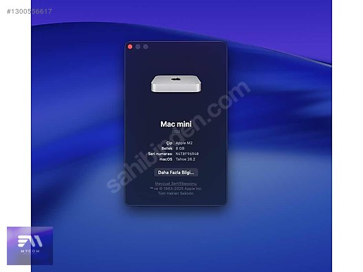 Apple / MYCOM'DAN MAC MİNİ/M2 ÇİP İŞLEMCİ/8GBRAM/256GSSD/KUTULU