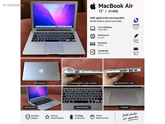Apple Macbook / Apple macbook air 2017 model on sahibinden.com