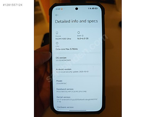 Used & Brand New Items / Cell Phones & Accessories / Cell Phones / Xiaomi / Redmi K80 Ultra