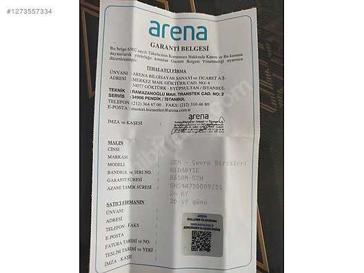 Nisan 2025 Faturaları Sorunsuz Anakart - Anakart ve Tüm Masaüstü Bilgisayar Parçaları sahibinden.com'da