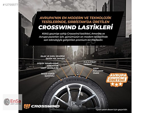 205/55R17 CROSSWIND 95V XL GRIP PEAK WİNTER *2025* ENSA sahibinden