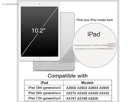 JETech Dönen Kılıf iPad 9/8/7 10.2 İnç, Model 2021/2020/20199 - Tablet Kılıf Modelleri Alışverişte İlk Adres sahibinden.com'da