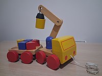 İKEA UPPSTA AHŞAP EĞİTİCİ VİNÇ KAMYON UYGUN FİYATA