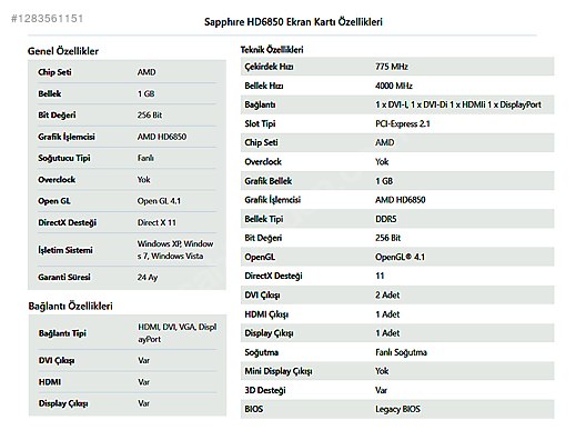 Sapphire Ekran Kartı