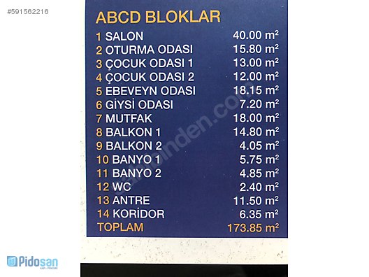 İnşaat Firmasından 4+1, 174 m² Satılık Daire 710.000 TL�ye sahibinden