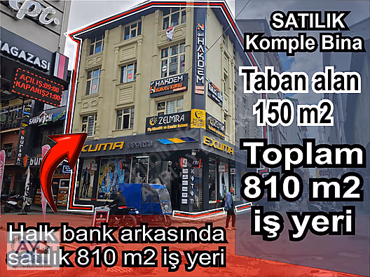 LEYLEKPIN. MAH HALKBANK ARKASI 810 M2 4KATLI KOMPLE SATILIK BİNA #1272562624