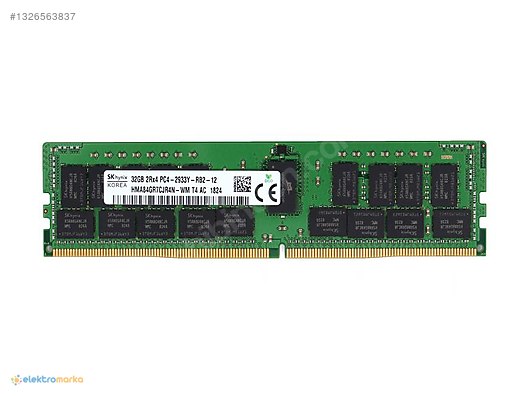 メモリー SK hynix 32GB ECC REG PC4-2133P SK Hynix 32GB DDR4-2933 ECC RDIMM 2Rx4 HMA84GR7CJR4N-WM sahibinden