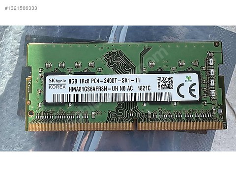 SK hynix DDR4 TEK SLOT 8GB RAM 2400 MHz sahibinden.comda - 1321566333