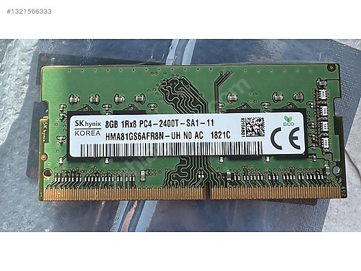 SK hynix DDR4 TEK SLOT 8GB RAM 2400 MHz sahibinden.comda - 1321566333