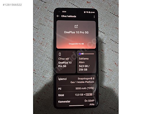 İkinci El ve Sıfır Alışveriş / Cep Telefonu & Aksesuar / Cep Telefonu / OnePlus / 10 Pro