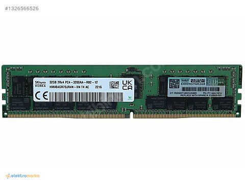 SK Hynix 32GB DDR4-3200 RDIMM 2Rx4 PC4-25600 HMA84GR7DJR4N-XN