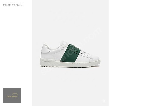 Valentino Open Yeşil Şerit Beyaz Renk Spor Ayakkabı - Erkek Spor