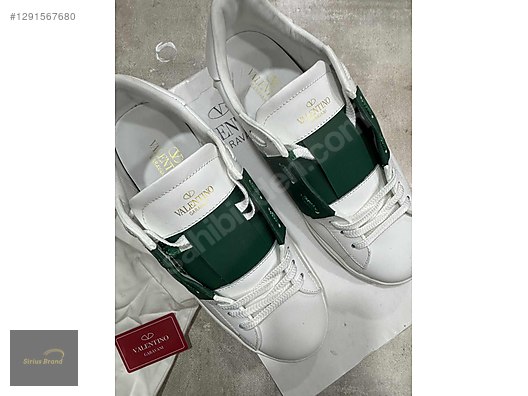 Valentino Open Yeşil Şerit Beyaz Renk Spor Ayakkabı - Erkek Spor