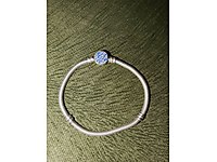 Temiz Pandora... Moments Işıltılı Mavi Disk Klipsli Bileklik