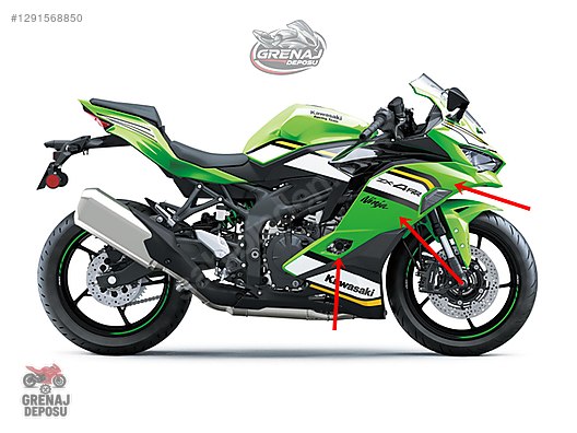 Grenaj / KAWASAKİ NINJA ZX4RR 2025 SAĞ ORTA GRENAJ STİCKER DAHİL