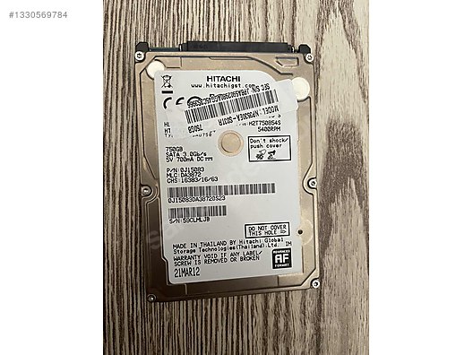 HİTACHİ 750 GB SATA 2.5 HDD sahibinden.comda - 1330569784
