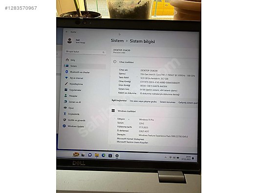DELL PRECİSİON 3560 DOKUNMATİK İ7 32 RAM T500 TEMİZ LAPTOP - İlan ve alışverişte ilk adres sahibinden.com'da