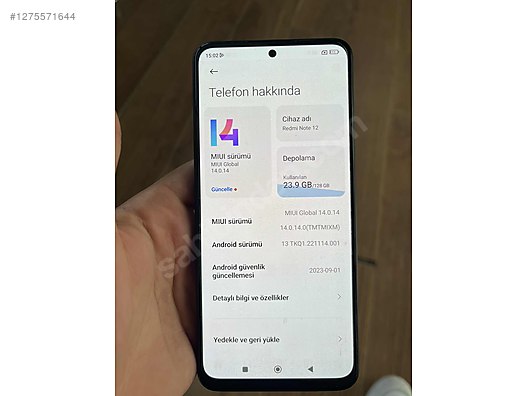 İkinci El ve Sıfır Alışveriş / Cep Telefonu & Aksesuar / Cep Telefonu / Xiaomi / Redmi Note 12