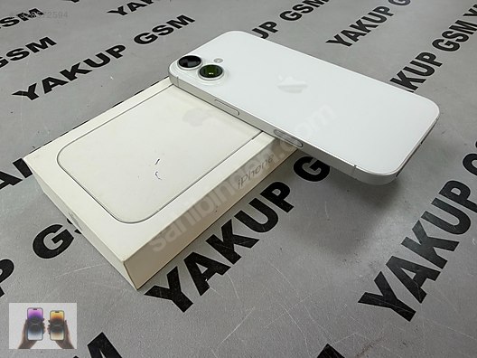 Apple / iPhone 16 / İPHONE 16 128 GB BEYAZ PİL % 95 HATASIZ