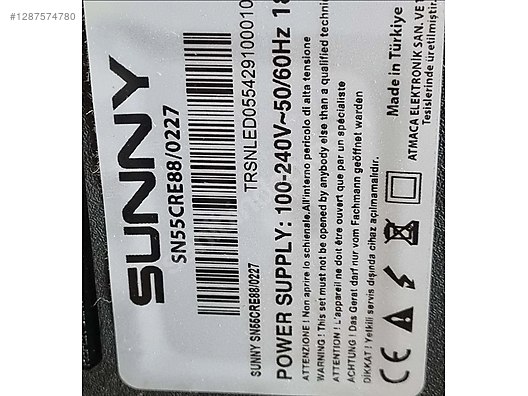 Sunny, SN55CRE88-0227, Main Board, ana kart, CV6488H-Y, CX550DLD