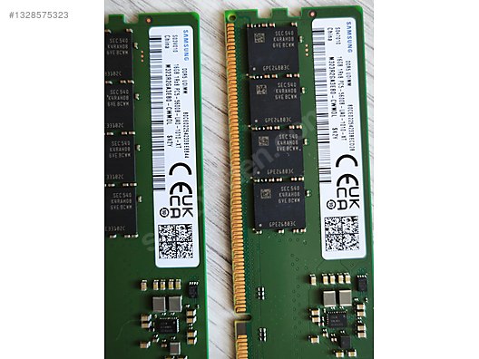 DDR5 32GB (16GB×2) 1Rx8 Samsung OEM Sıfır Samsung 16x2 32gb 5600 mhz ddr5 ram on sahibinden.com