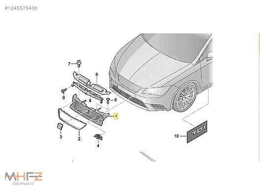 SEAT LEON 2016 ÖN PANJUR KROM NIKELAJLI SIFIR ITHAL 5F0853654L