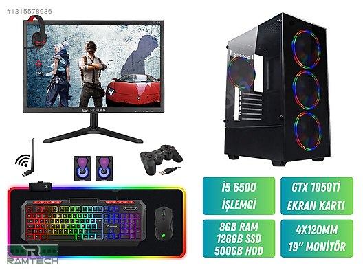 PC-OEM / İ5 6500 8GB DDR4 128GB SSD 500GB HDD GTX 1050Ti 19