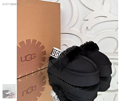 UGG Funkette Slingback Slippers Hakiki Deri, İthal - Terlik ve