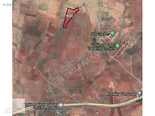 UĞUR EMLAK'TAN KIZILÖREN'DE TEK TAPU SATILIK TARLA #1260581578