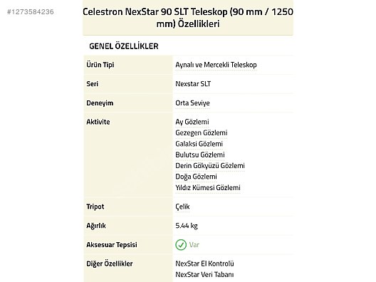 Used & Brand New Items / Cameras & Photographic Equipment / Telescopes / Reflector