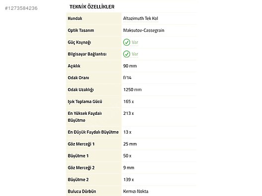 Used & Brand New Items / Cameras & Photographic Equipment / Telescopes / Reflector