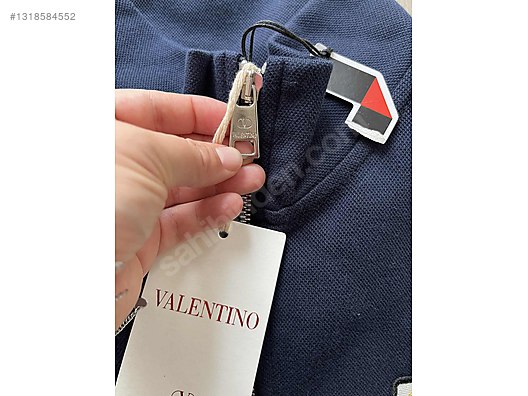 Valentino Orijinal Lacivert Sweatshirt Sıfır Etiketli! on