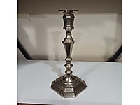 Avrupa vintage dönem alpaka Şamdan