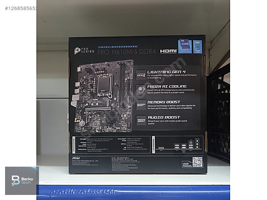 MSI PRO H610M-S 1700 PIN DDR4 ANAKART SIFIR - Anakart ve Tüm Masaüstü Bilgisayar Parçaları sahibinden.com'da