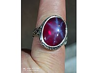 Orijinal star yıldız yakut gümüş yüzük eski koleksiyondan