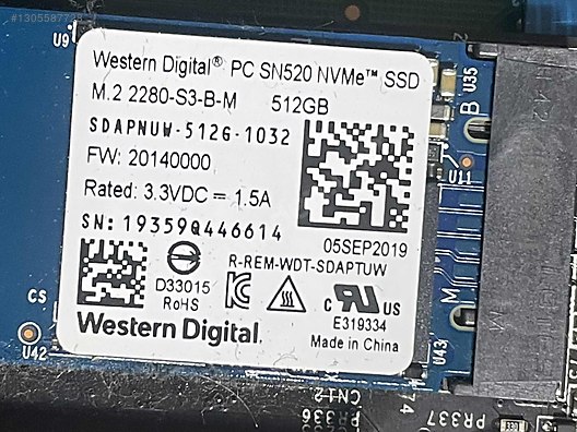 WD SN520 512GB 2 Nvme SSD sahibinden.comda - 1305587728
