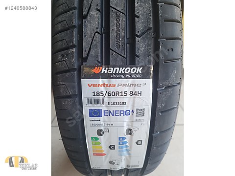 185 60 15 HANKOOK Ventus Prime3 K125 84H Yazlık 2026* sahibinden