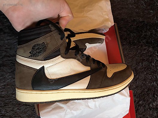 Travis Scott Mocha x Jordan 1 Retro High OG SP Erkek Spor Ayakkab Modelleri 1209590776