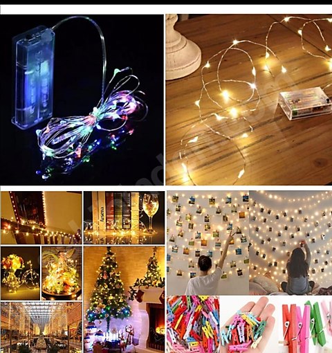 Sarı ve Renkli Peri Led Işık