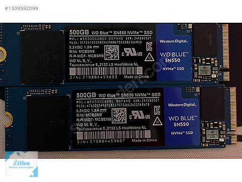 Western Digital 500gb WD BLUE SN550 M2 NVMe SSD sahibinden.comda