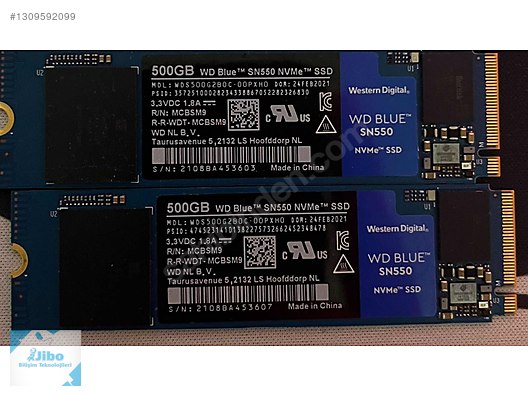 Western Digital 500gb WD BLUE SN550 M2 NVMe SSD sahibinden.comda