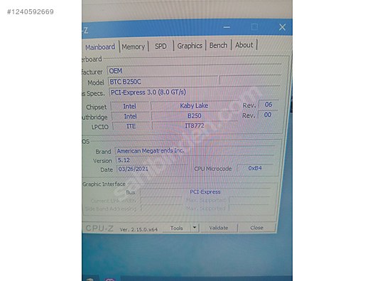 Masaüstü Bilgisayar - Anakart İNTEL BTC B250C USB 3 SATA 3+ DDR 4 İNTEL 7.NESİL G3930 İŞLEMCİ Anakart Anakart