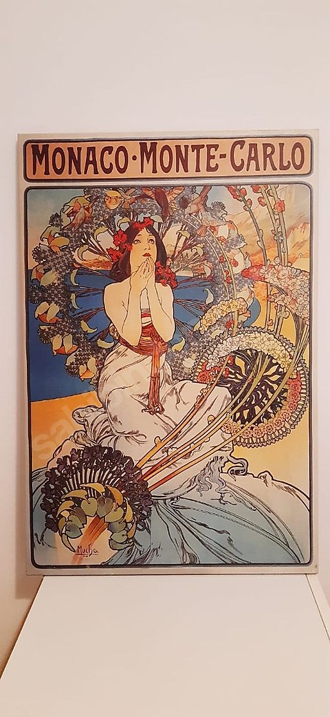 Alfons Mucha monaco monte-carlo kanvas tablo
