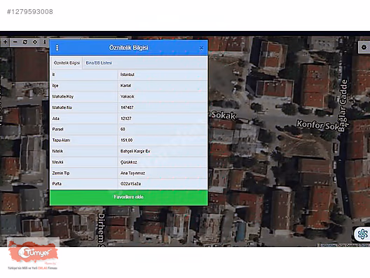 TÜMYEF'ten KARTAL YALI MAHALLESİNDE FIRSAT SATILIK ARSA #1279593008