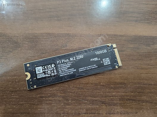2*）様 Crucial P3 1000GB M.2 2280 SSD【中古】 Crucial p3 plus nvme ssd 1 TB sahibinden.comda - 1320593612