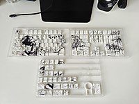 136 Tuşlu Tiger Side Print Pbt Keycaps-Tuş Takımı