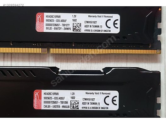16GB (2X8GB) DDR4 Kingston HyperX Fury Black 2666 Mhz CL15 Ram on